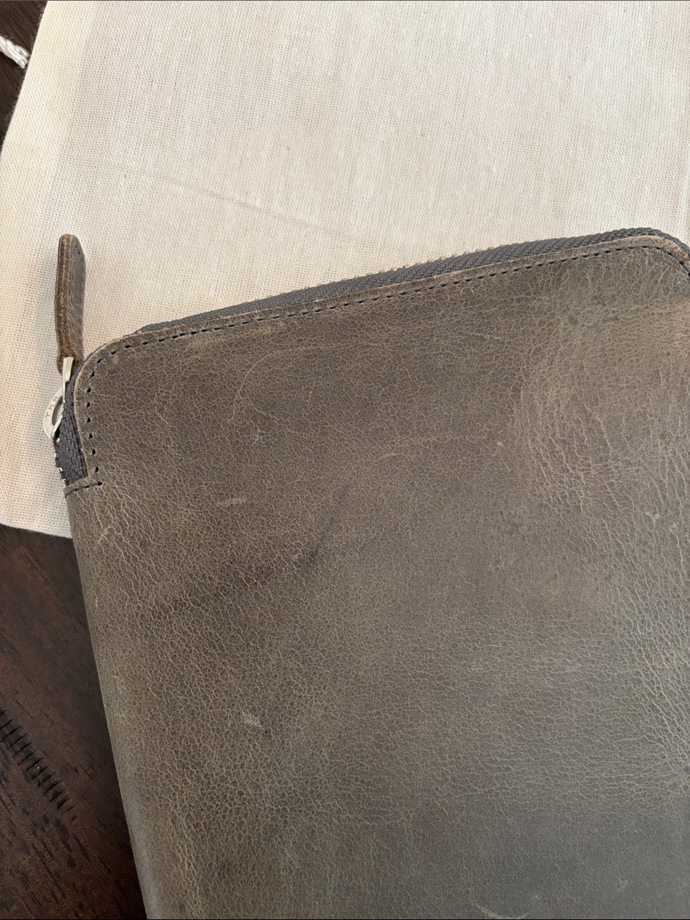 Destash SALE B6 Galen Leather Zipped Notebook Folio Planner Cover Distressed - Picture 7 of 16